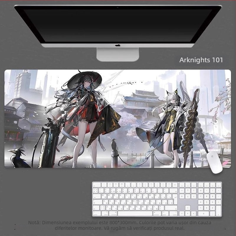 Arknights Padă de mouse din cauciuc, cu funcție calculator, doar o față, personalizare OEM