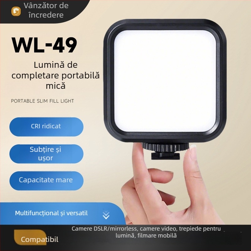 Lampă LED pentru streaming live, lampă de buzunar cu clips pentru telefon, RGB, putere sub 10W, încărcare USB-C