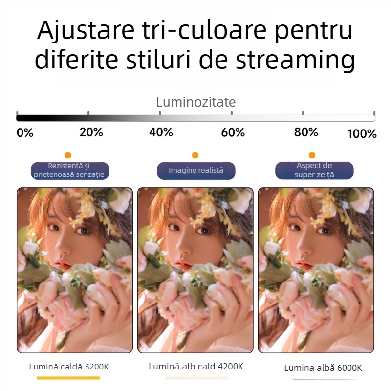 NP-28 LED Lumină de Umplere, Lumină Pătrată pentru Fotografie, Portabilă pentru Streaming Live și Filmare, Putere 10-50W, 5V, Baterie Încorporată