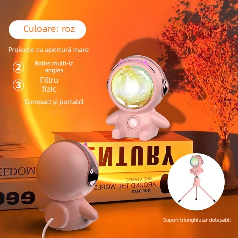 Lampă ambientală de apus pentru fotografie și transmisiuni live (Alimentare USB; Montare pe masă; fără funcții inteligente)