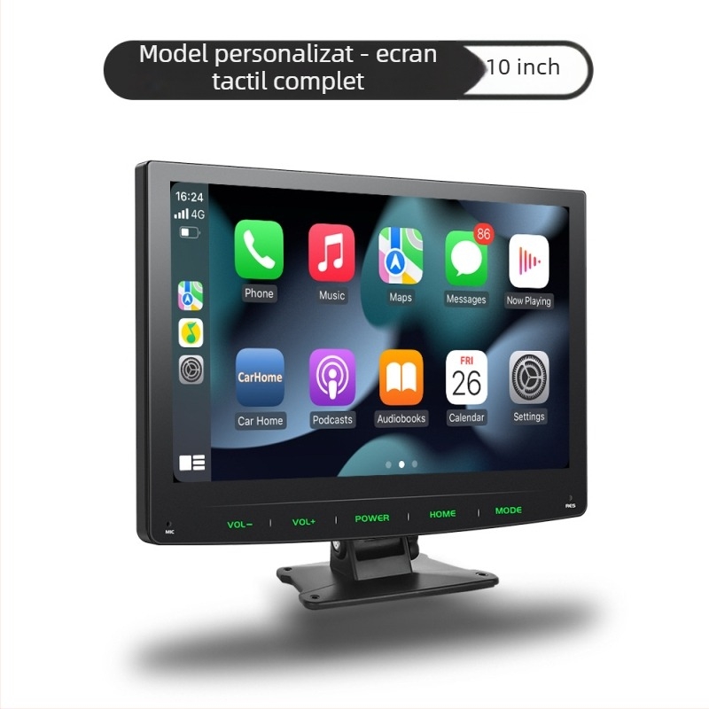 Ecran portabil wireless CarPlay, cu înregistrare auto și navigație la marșarier, model PS7002, display LCD, suport SD card, alimentare prin brichetă