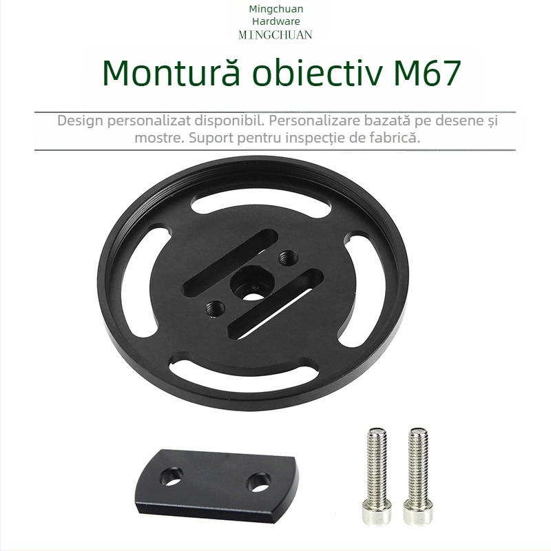 Suport pentru obiectiv M67 pentru fotografia subacvatică, aliaj de aluminiu, inel de conversie pentru obiectiv ultra-wide