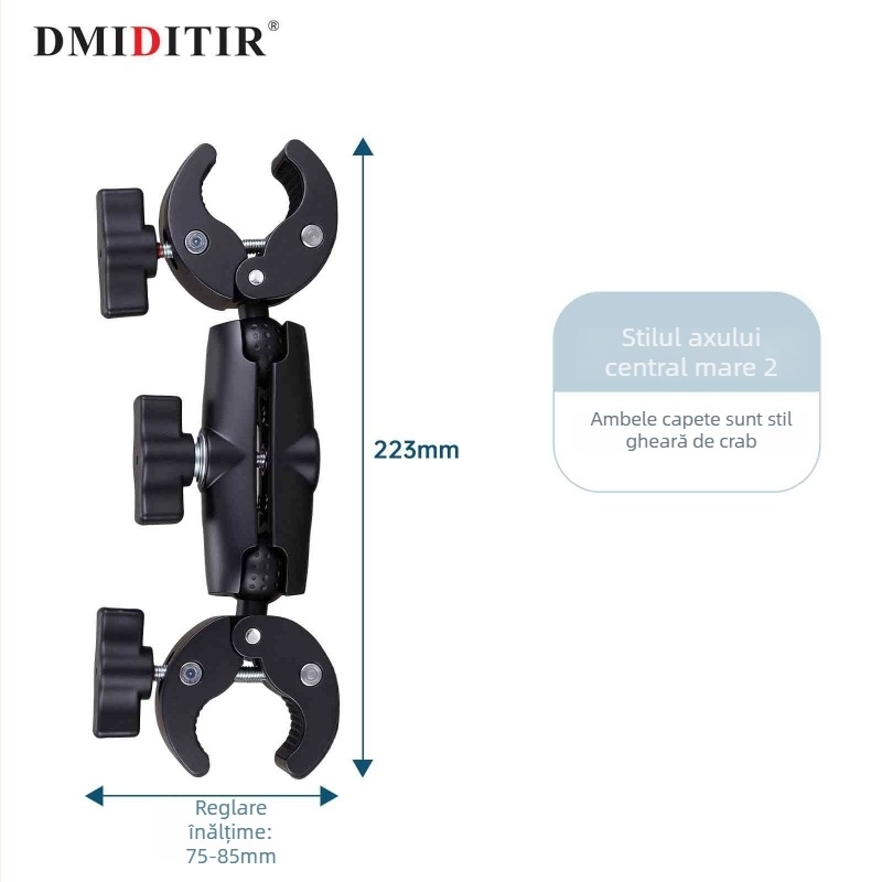 GoPro Hero 12/11 Clema dublă de montaj (SCM135/SCM190/MCM175/MCM225) – Dmiditir, în stoc