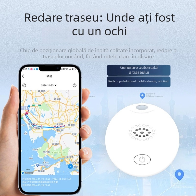 GPS tracker în pandantiv – Model 1202, baterie 240mAh, placă de circuite ABS+, compatibil iOS
