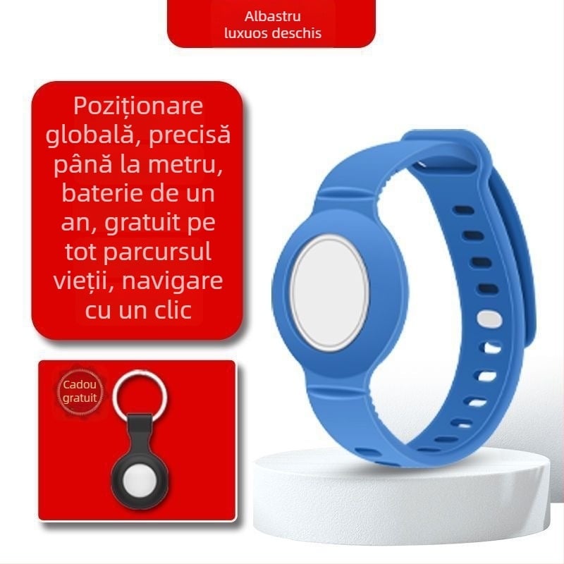 Ceas GPS antipierdere pentru copii și persoane în vârstă — localizator cu găsire Bluetooth, compatibil Android/iOS, baterie 210mAh, corp ABS