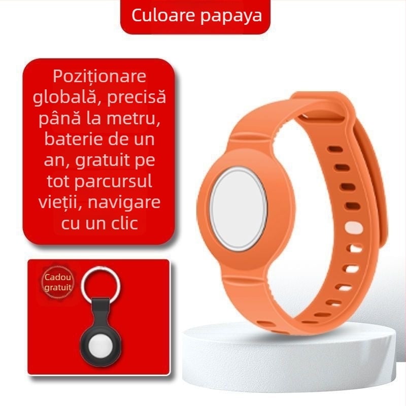 Ceas GPS antipierdere pentru copii și persoane în vârstă — localizator cu găsire Bluetooth, compatibil Android/iOS, baterie 210mAh, corp ABS
