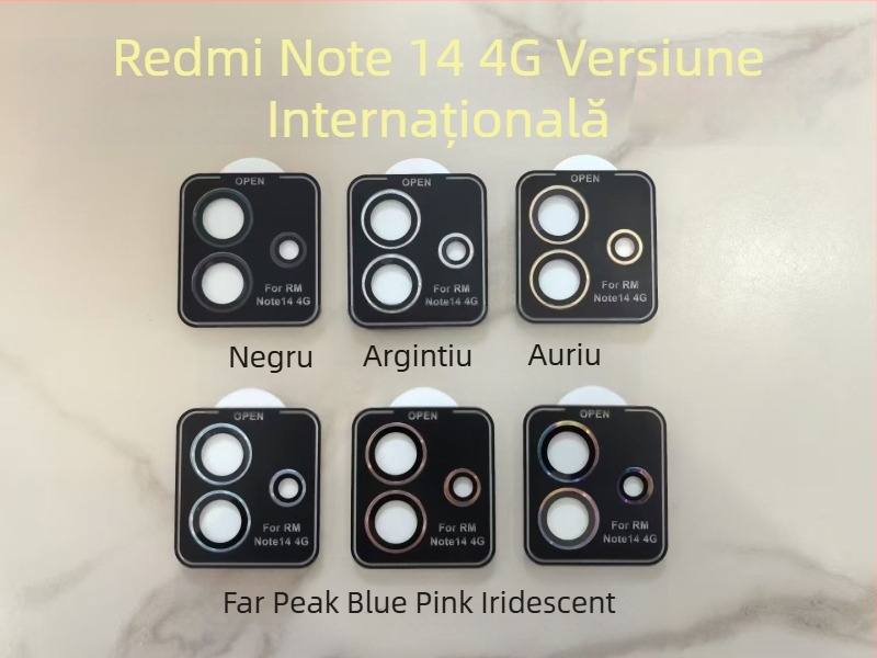 Ramă de protecție a obiectivului cu design Eagle Eye, cadru metalic + sticlă securizată, film pentru obiectiv, HD, rezistent la praf, anti-cadere pentru Xiaomi