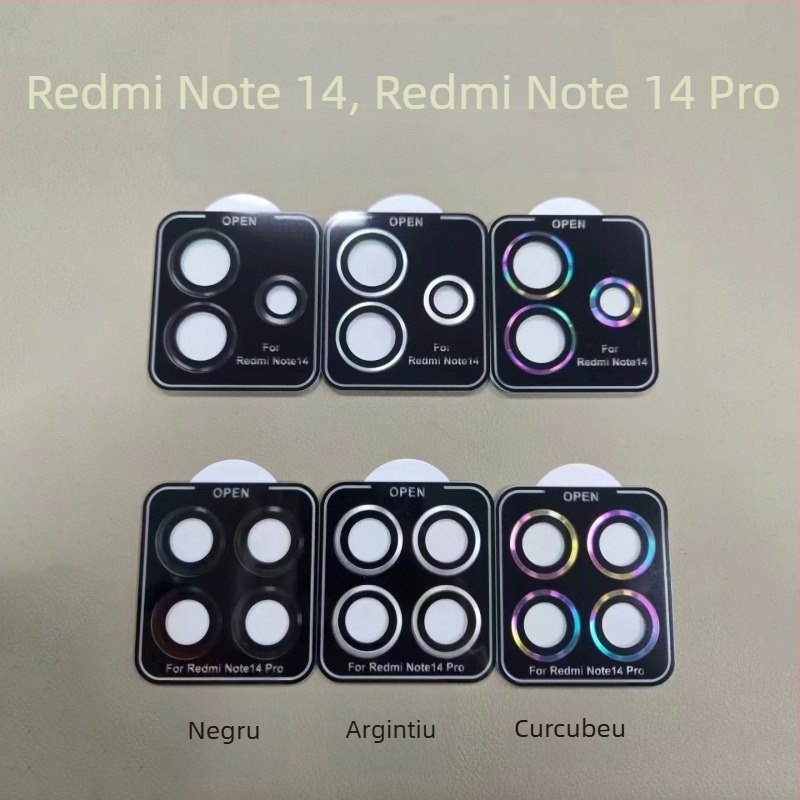 Ramă de protecție a obiectivului cu design Eagle Eye, cadru metalic + sticlă securizată, film pentru obiectiv, HD, rezistent la praf, anti-cadere pentru Xiaomi