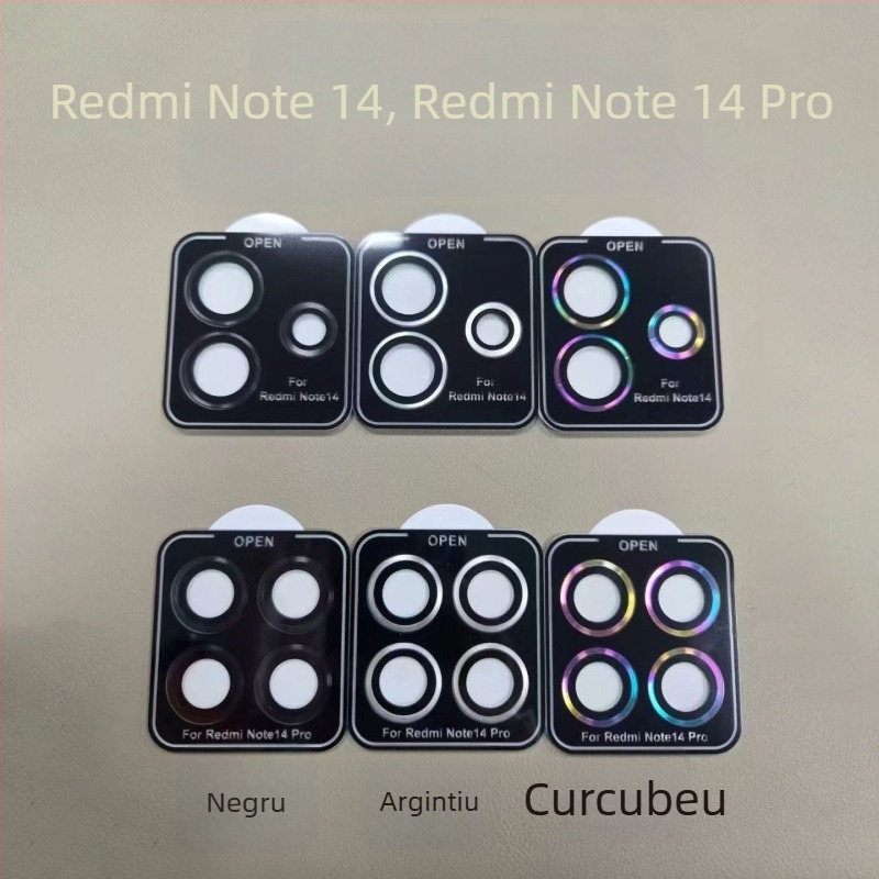 Ramă de protecție a obiectivului cu design Eagle Eye, cadru metalic + sticlă securizată, film pentru obiectiv, HD, rezistent la praf, anti-cadere pentru Xiaomi