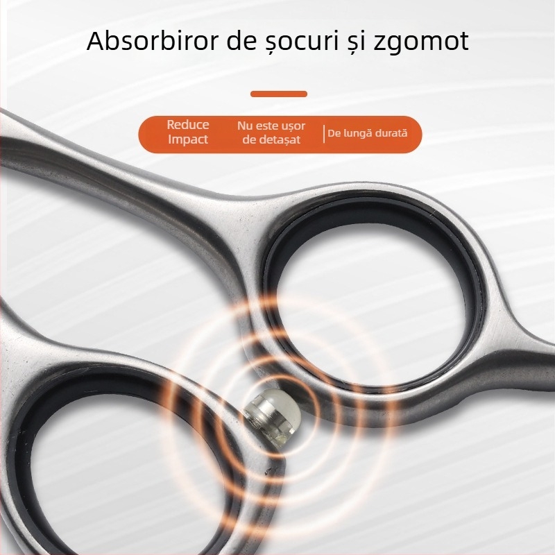 Hanchuang set de foarfece pentru animale de companie din oțel inoxidabil 440C, vârf curbat, lamă zimțată