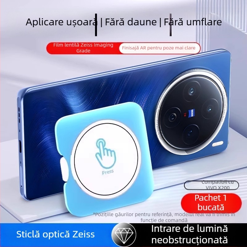 Protecție pentru obiectivul camerei pentru Vivo X200 Pro și X200 Pro Mini; film pentru obiectiv; sticlă temperată; rezistent la explozie