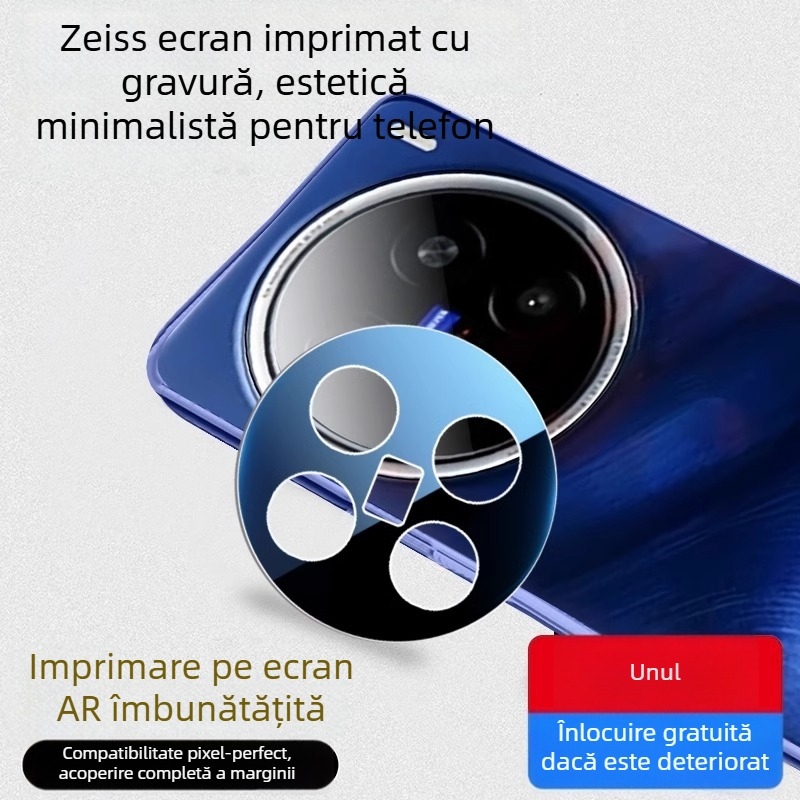Protecție pentru obiectivul camerei pentru Vivo X200 Pro și X200 Pro Mini; film pentru obiectiv; sticlă temperată; rezistent la explozie