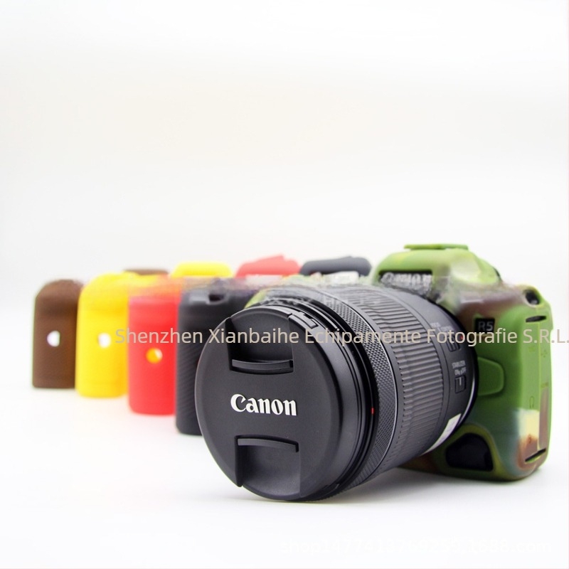 Manșon silicon pentru Canon R5 – rezistent la fisuri, zgârieturi și apă, compatibil OEM