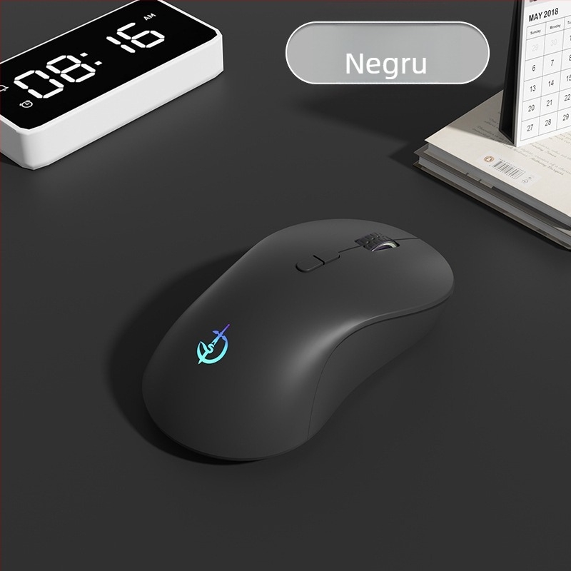 Mouse Bluetooth fără fir M600-s, 7 butoane, 3200 DPI, ergonomic, iluminare RGB, Plug-and-Play