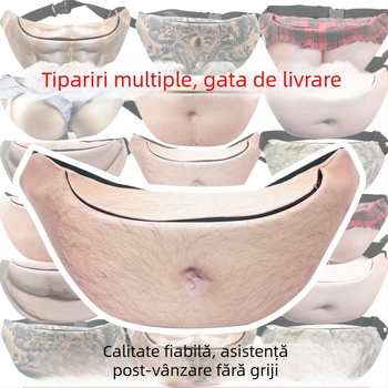 Geantă de talie impermeabilă pentru sporturi, cu fermoar – Unisex, pentru activități în aer liber, cataramă din plastic