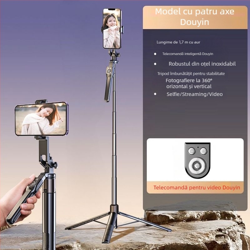 Stabilizator gimbal pentru telefon – din oțel inoxidabil, manual, anti-vibrații, fără telecomandă, fără Bluetooth, fără lumină auxiliară, fără IBIS