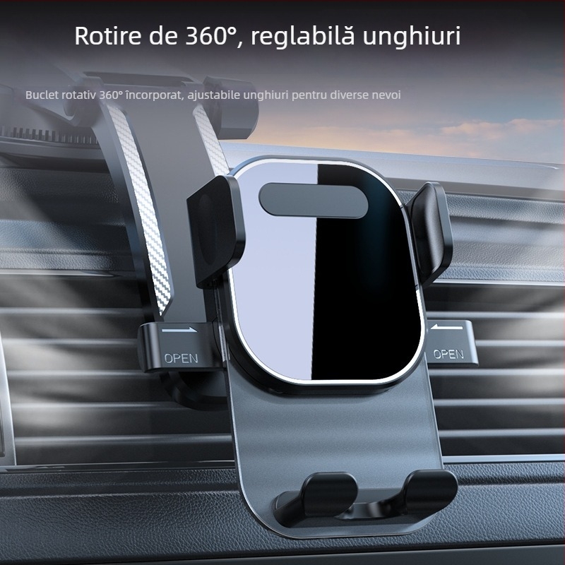 Suport auto pentru telefon cu ventuză pe bord și montaj pe ventilator, din plastic, stil general, suport pentru personalizare