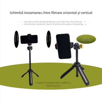 Trepied de birou cu tijă extensibilă pentru video și fotografie, suport portabil pentru camere fără oglindă, design universal, materiale ecologice, suport pentru personalizare