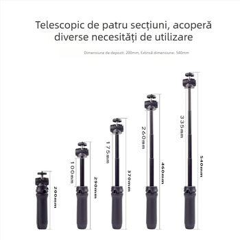 Trepied de birou cu tijă extensibilă pentru video și fotografie, suport portabil pentru camere fără oglindă, design universal, materiale ecologice, suport pentru personalizare