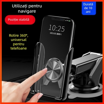 Suport auto pentru telefon cu mecanism gravitațional, plastic, model Gravity Support, COOBOWE, universal
