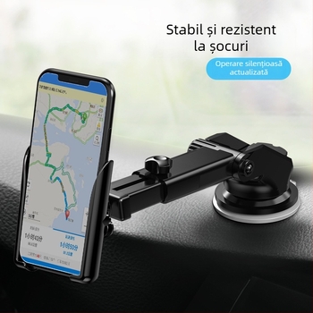 Suport auto pentru telefon cu mecanism gravitațional, plastic, model Gravity Support, COOBOWE, universal