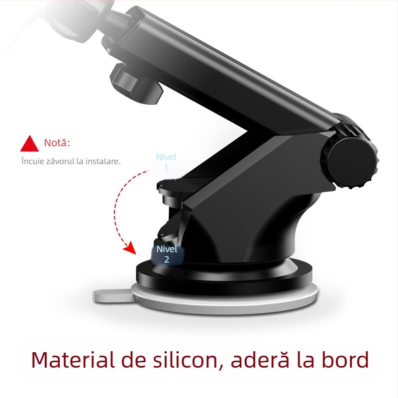 Suport auto pentru telefon cu mecanism gravitațional, plastic, model Gravity Support, COOBOWE, universal