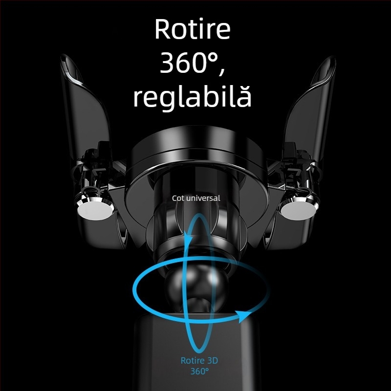 Suport auto pentru telefon cu mecanism gravitațional, plastic, model Gravity Support, COOBOWE, universal