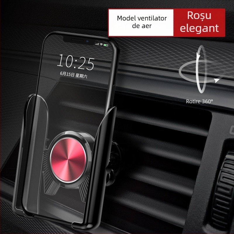 Suport auto pentru telefon cu mecanism gravitațional, plastic, model Gravity Support, COOBOWE, universal