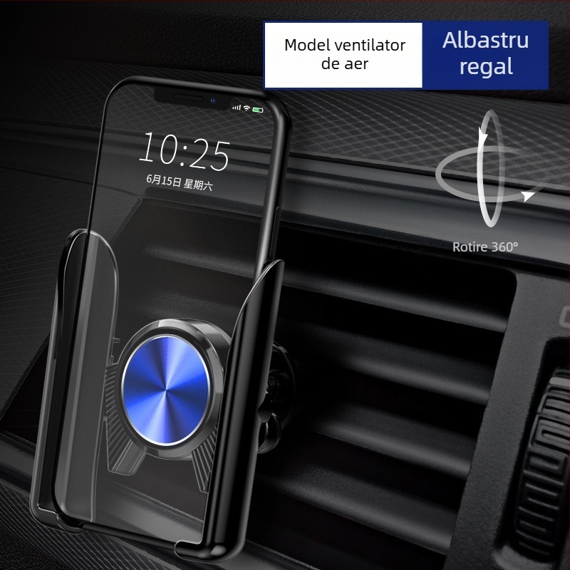 Suport auto pentru telefon cu mecanism gravitațional, plastic, model Gravity Support, COOBOWE, universal