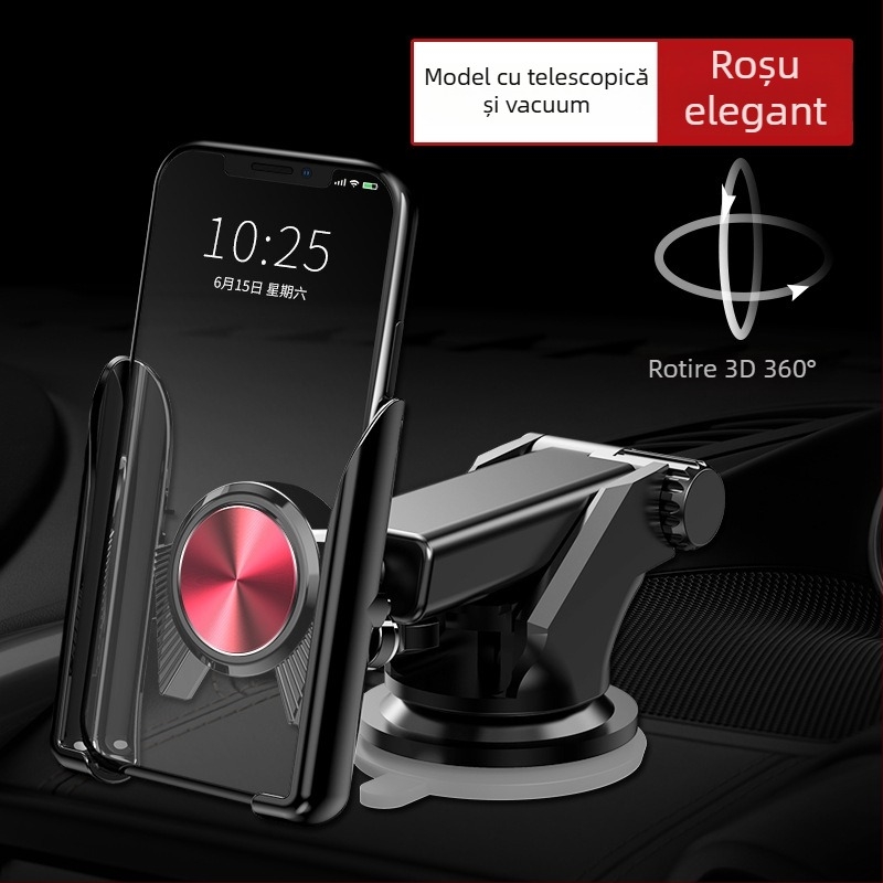 Suport auto pentru telefon cu mecanism gravitațional, plastic, model Gravity Support, COOBOWE, universal