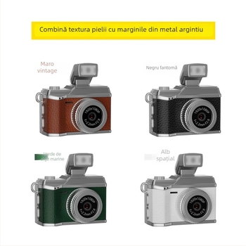 Aparat foto digital mini retro pentru copii, model S151, senzor 1MP, ecran LCD de 0,96 inch, stocare TF Card, înregistrare video și fotografie