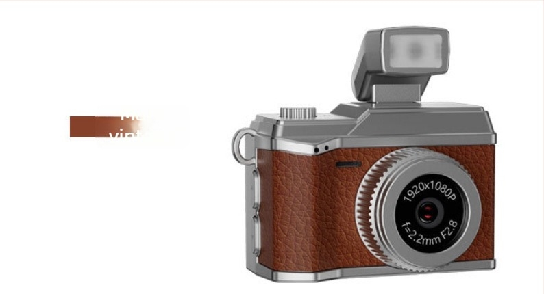 Aparat foto digital mini retro pentru copii, model S151, senzor 1MP, ecran LCD de 0,96 inch, stocare TF Card, înregistrare video și fotografie