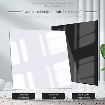 Tavă de fundal din sticlă temperată cu reflector, grosime 5 mm, greutate 5,3 kg, potrivită pentru fotografierea produselor
