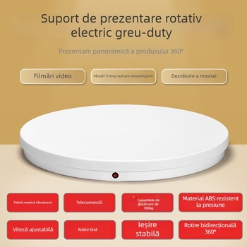 Platformă rotativă electrică pentru fotografierea produselor, telecomandă, sarcină până la 100 kg, construcție ABS, modele 6062A/6062DC