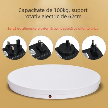 Platformă rotativă electrică pentru fotografierea produselor, telecomandă, sarcină până la 100 kg, construcție ABS, modele 6062A/6062DC
