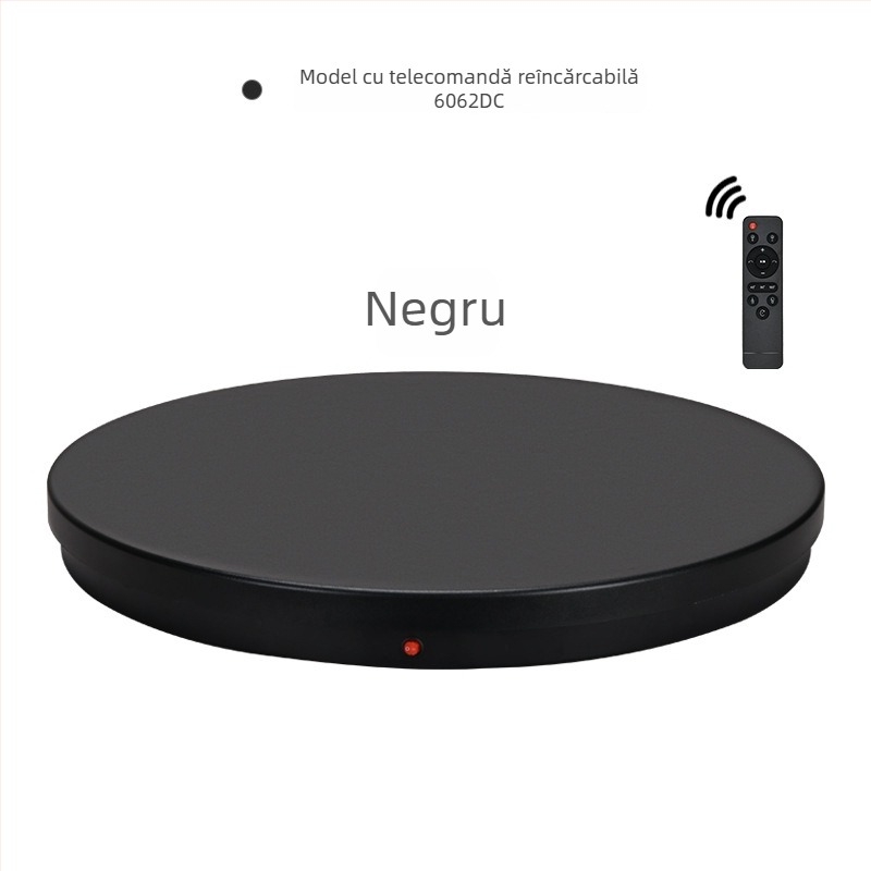 Platformă rotativă electrică pentru fotografierea produselor, telecomandă, sarcină până la 100 kg, construcție ABS, modele 6062A/6062DC