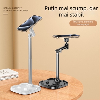 Suport metalic pentru telefon, pentru înregistrări deasupra biroului – prindere magnetică, compatibilitate universală