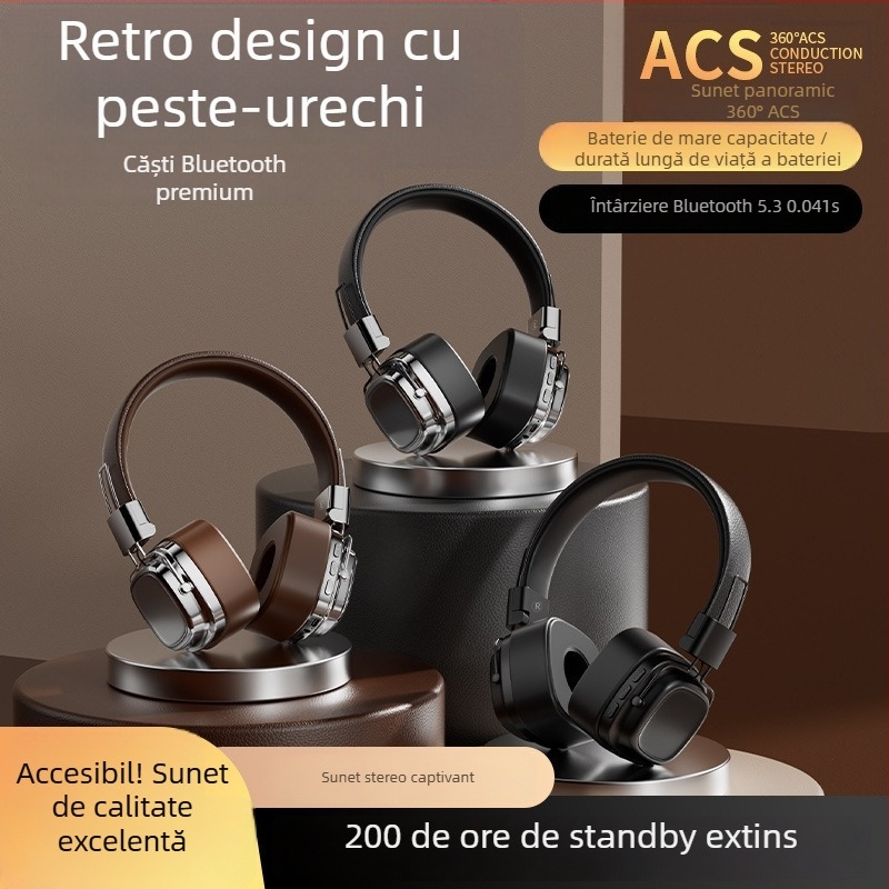 Căști - Bluetooth 1.1, design sport pe cap din silicon, cip Huawei, rezistente la apă, baterie 0–4 h