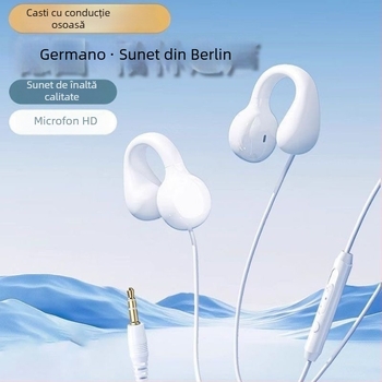 Casti de gaming cu fir (conector L în formă de L, purtare tip in-ear, fără microfon, montare pe spate, stil minimalist)