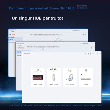 Căști de gaming Esports wireless V9 – difuzoare 53mm, 20–20k Hz, Bluetooth/2.4G/Wired, 3,5mm, Microfon încorporat