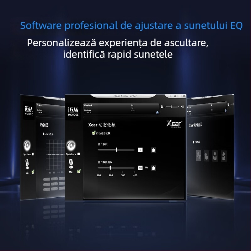 Căști de gaming Esports wireless V9 – difuzoare 53mm, 20–20k Hz, Bluetooth/2.4G/Wired, 3,5mm, Microfon încorporat