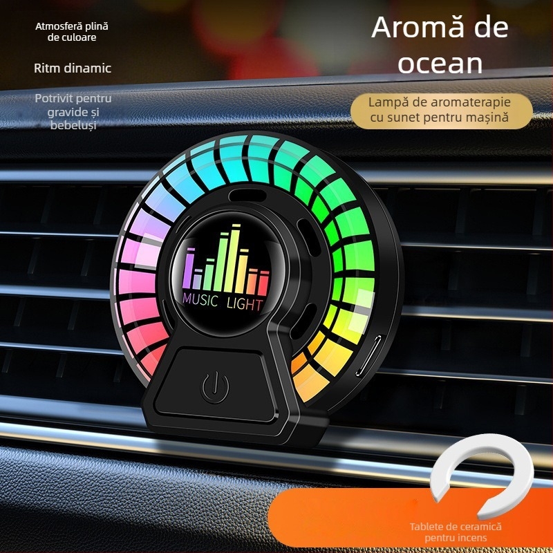 Kevanly Qfd113 Lumină ambientală universală pentru mașină cu aromaterapie și difuzie de parfum, 3.7V