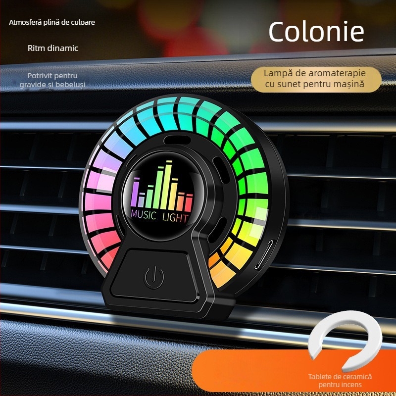 Kevanly Qfd113 Lumină ambientală universală pentru mașină cu aromaterapie și difuzie de parfum, 3.7V