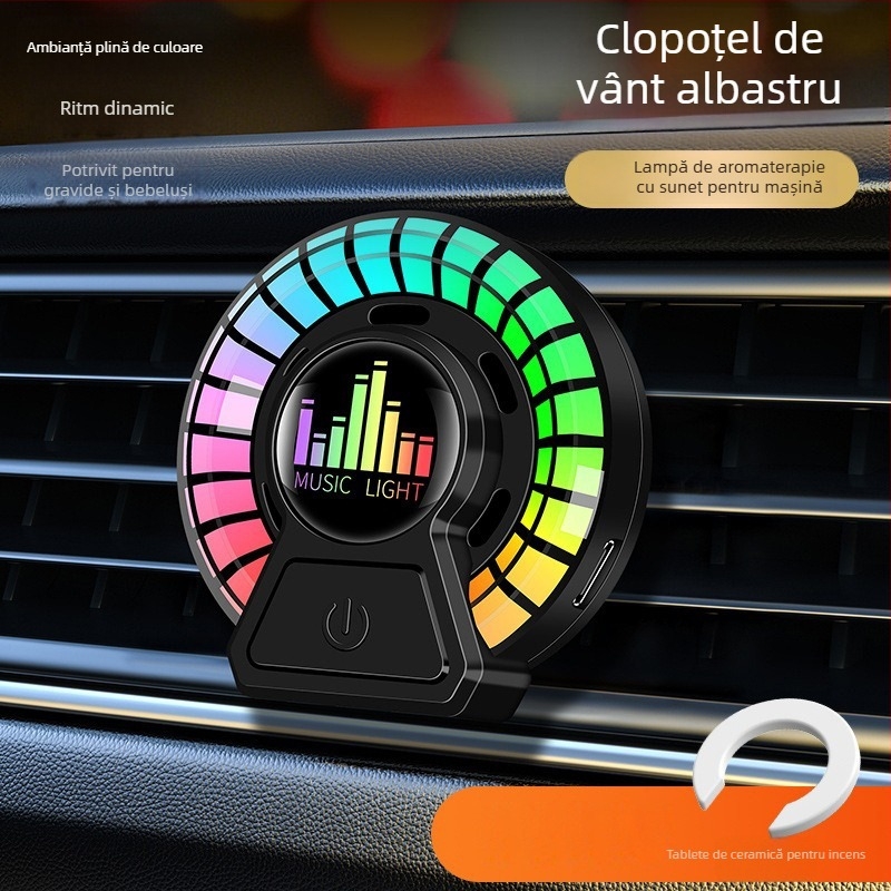 Kevanly Qfd113 Lumină ambientală universală pentru mașină cu aromaterapie și difuzie de parfum, 3.7V