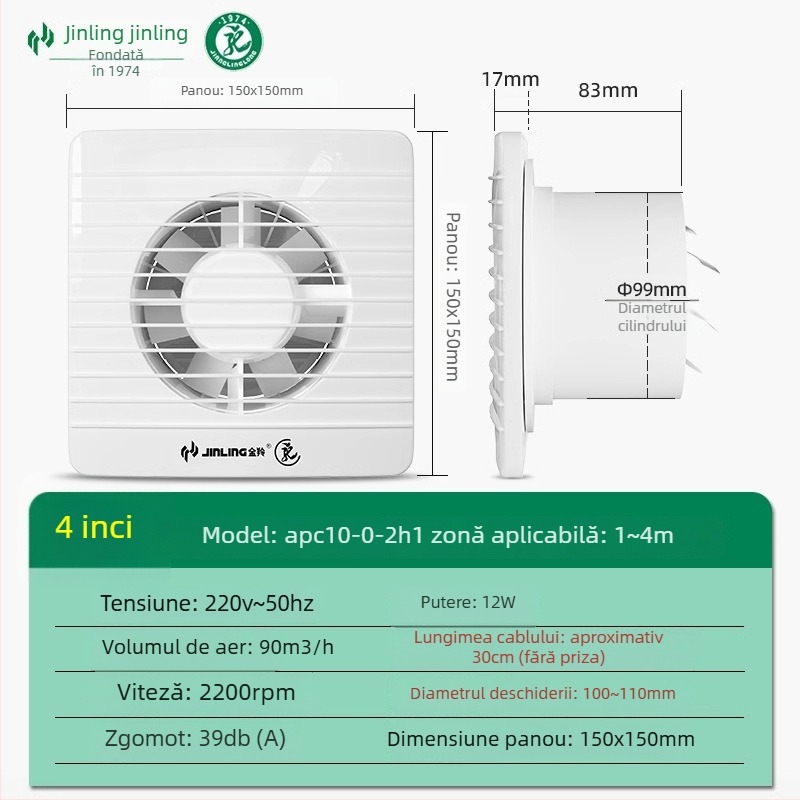 Golden Antelope Ventilator de evacuare – Modele: apc20-3-2(h1), apc25-4-2h1; Montaj suspendat; 220V; 1000W; Eficiență energetică Clasa I
