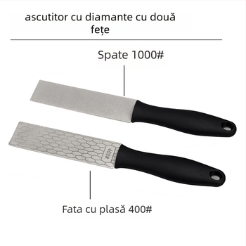 Ascuțitor de cuțite din diamant, cu două fețe, utilizare casnică, multifuncțional