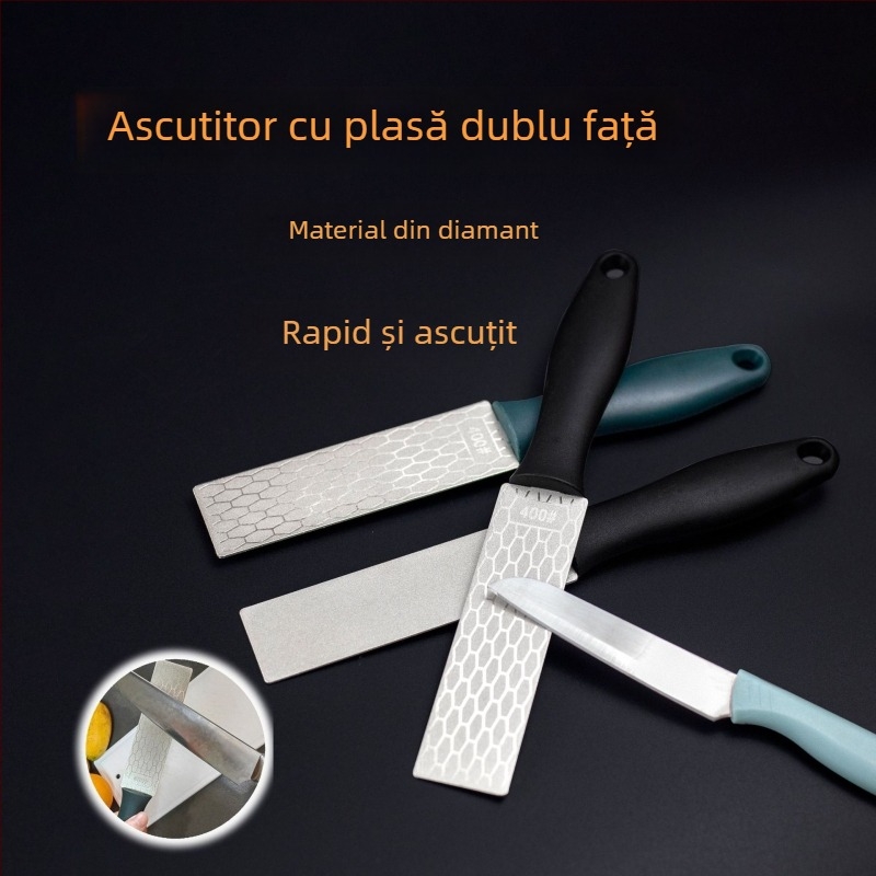 Ascuțitor de cuțite din diamant, cu două fețe, utilizare casnică, multifuncțional