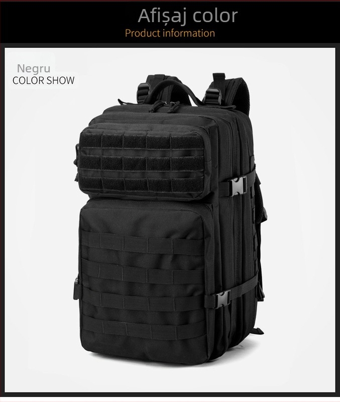 Rucsac sport pentru alpinism, model camuflaj, material Oxford, impermeabil, curea de umăr curbată