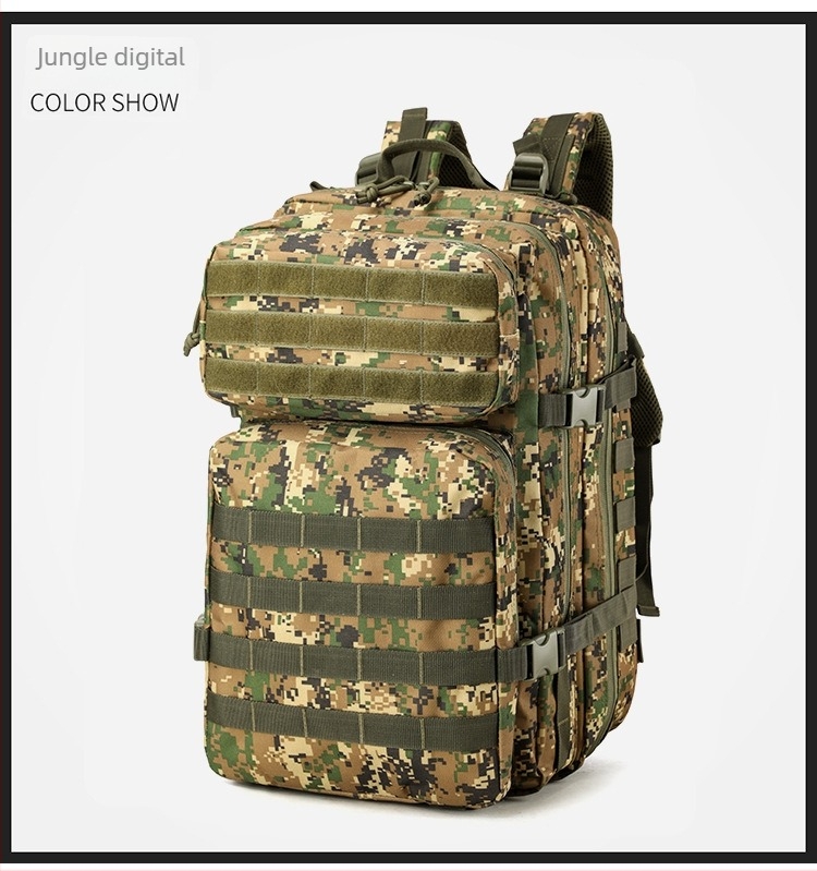 Rucsac sport pentru alpinism, model camuflaj, material Oxford, impermeabil, curea de umăr curbată