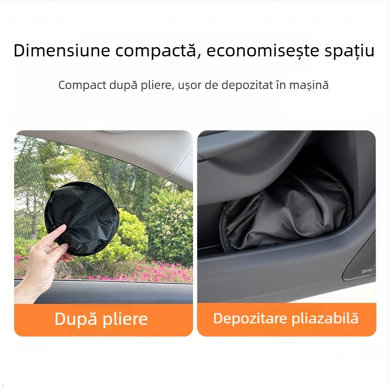 Perdea de soare auto cu aderență electrostatică pentru intimitate și izolație termică, prevăzută pentru agățare, opacitate densă